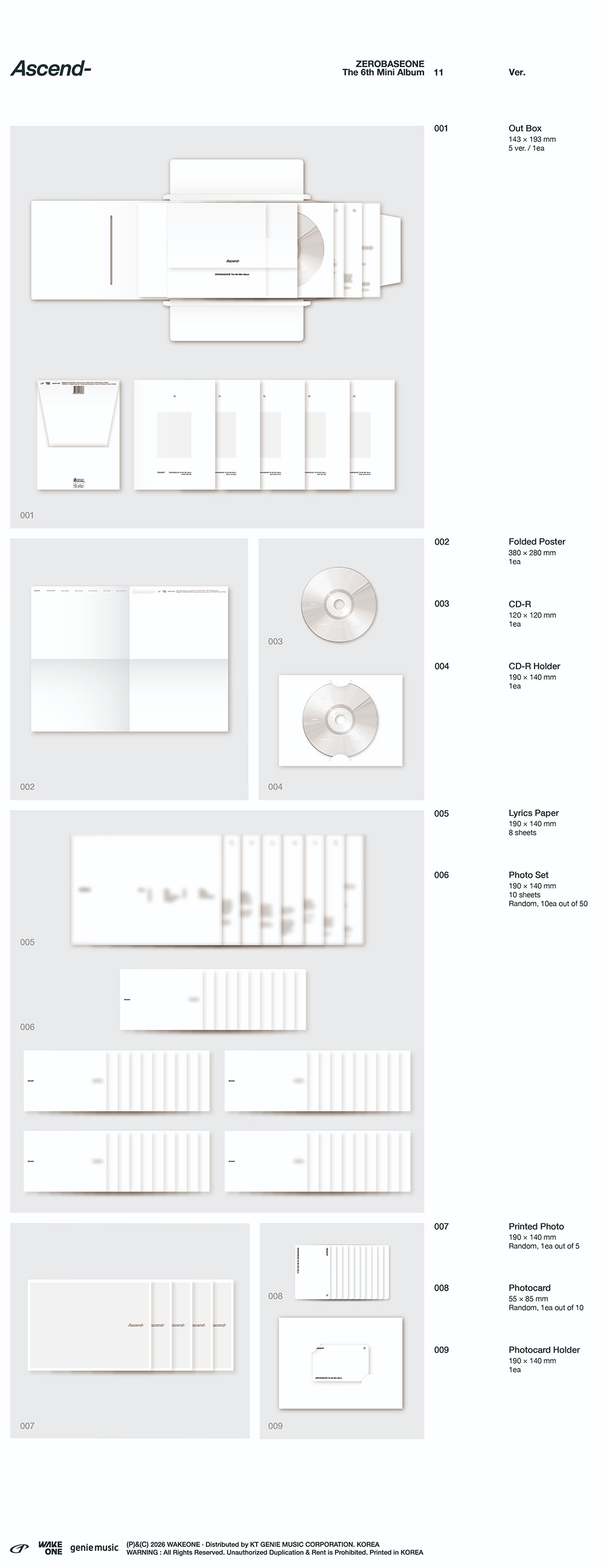 [2CD SET] ZEROBASEONE The 6th Mini Album [Ascend-] Photobook Ver.